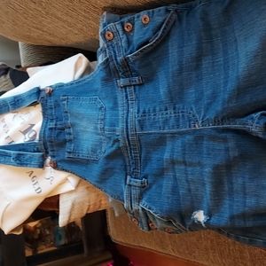 Bib overhauls size M dark blue worn style